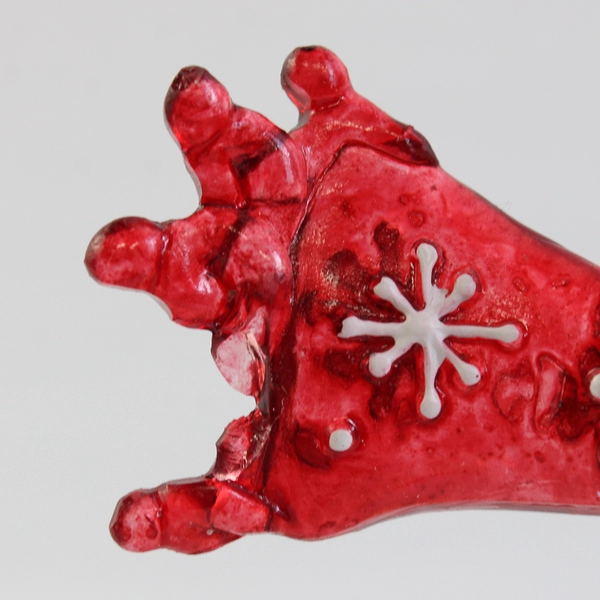 Vintage Porcelain and Glass Christmas Snowman Figure 10.5"