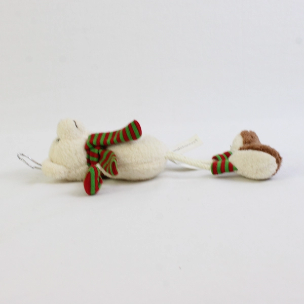 2007 Animal Adventure Plush Bear Christmas Tree Ornament 7"