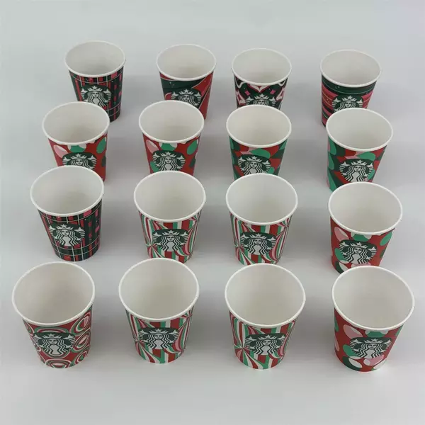 29 Starbucks Coffee Disposable Paper Cups Assorted Patterns And Sizes