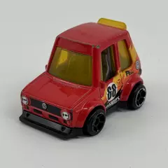 2021 Hot Wheels Tooned VW Golf MK1 RED 1 1/4 Inch Diecast Car Number 68