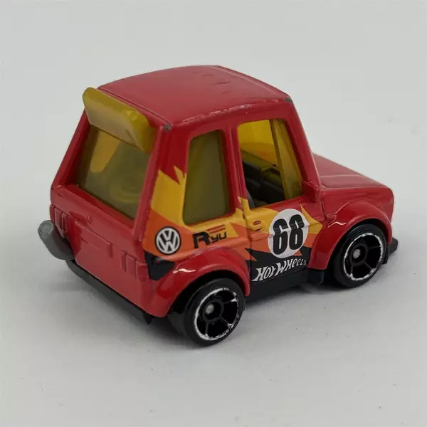 2021 Hot Wheels Tooned VW Golf MK1 RED 1 1/4 Inch Diecast Car Number 68