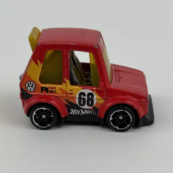 2021 Hot Wheels Tooned VW Golf MK1 RED 1 1/4 Inch Diecast Car Number 68