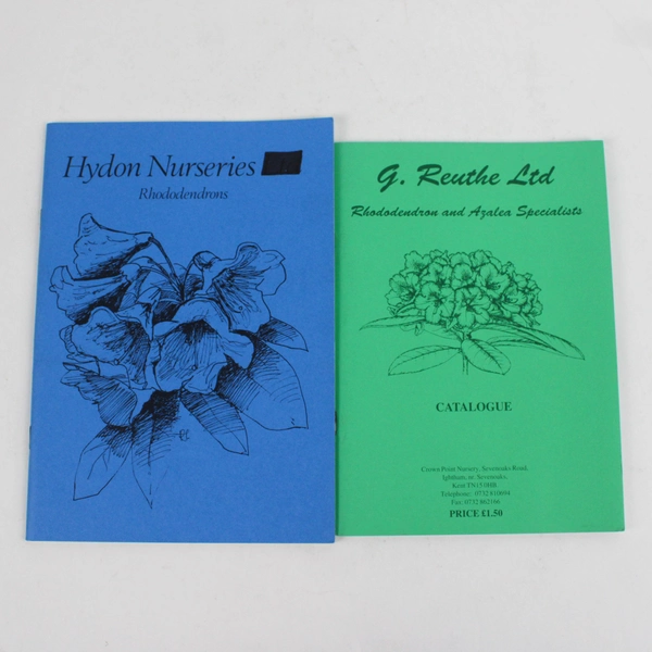 Lot of 2 Vintage British Rhododendron Nursery Catalogs Hydon Reuthe Paperback