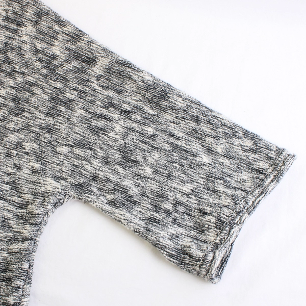 JM Collection White and Gray Marled Knit 3/4-Sleeve Cardigan Women's Medium