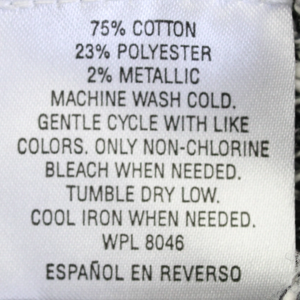 JM Collection White and Gray Marled Knit 3/4-Sleeve Cardigan Women's Medium