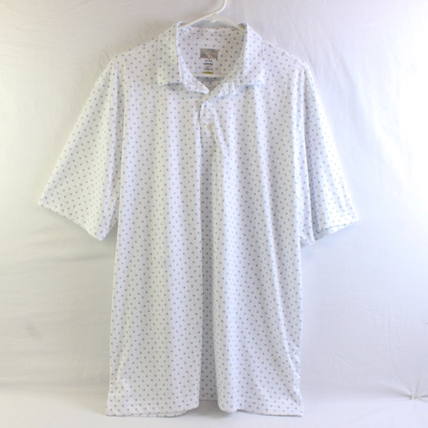 Greg Norman Play Dry White Polo Shirt Men's Size XL