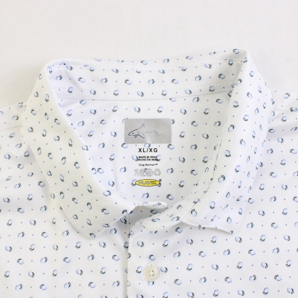 Greg Norman Play Dry White Polo Shirt Men's Size XL