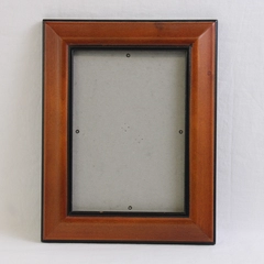 Walnut with Black Trim Photo Frame 7"x9" Free Standing or Wall Hang