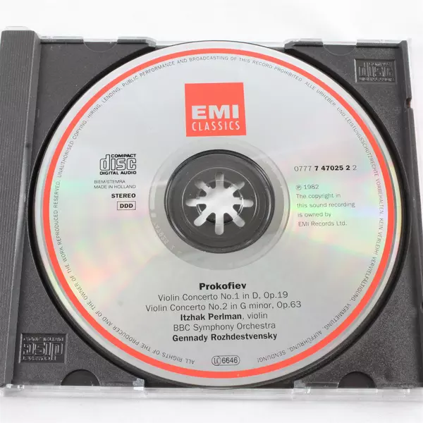 Prokofiev: The Two Violin Concertos by Itzhak Perlman BBC Symphony CD 