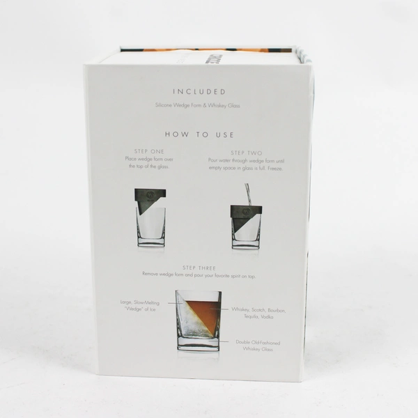 Corkcicle Whiskey Wedge Premium Old Fashioned Glass With Silicone Ice Mold 9 Oz