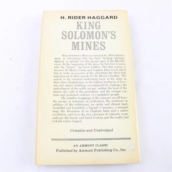 King Solomon's Mines by H. Rider Haggard 1967 Vintage Paperback 