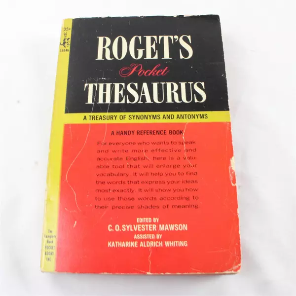 Roget's Pocket Thesaurus C.O. Sylvester Mawson 1965 Paperback