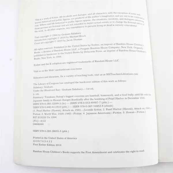 Under the Blood-Red Sun by Graham Salisbury Paperback 