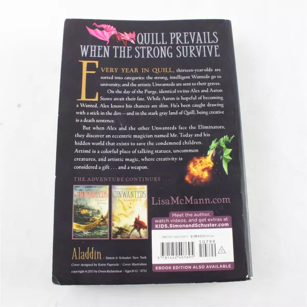 The Unwanteds by Lisa McMann Paperback Fantasy Adventure Novel 