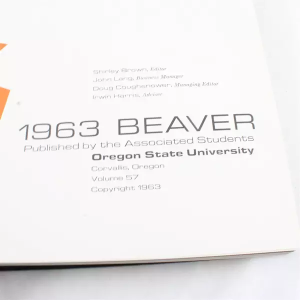 1963 Oregon State University Yearbook Vintage