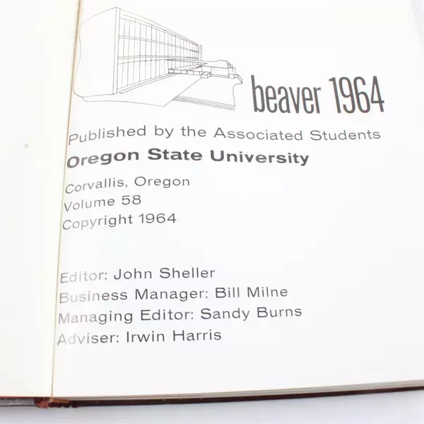 Oregon State University 1964 Yearbook Vintage