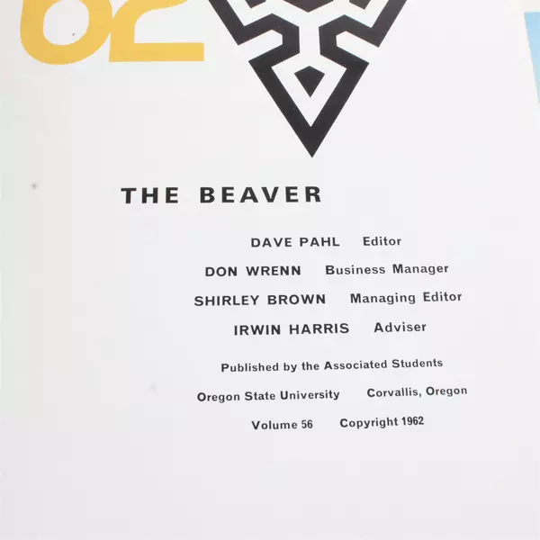 1962 Oregon State University Beaver Yearbook Vintage