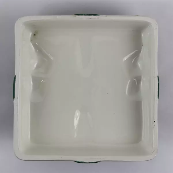 StoneLite Ceramic Christmas Gift Shaped Cookie Jar Red White Green