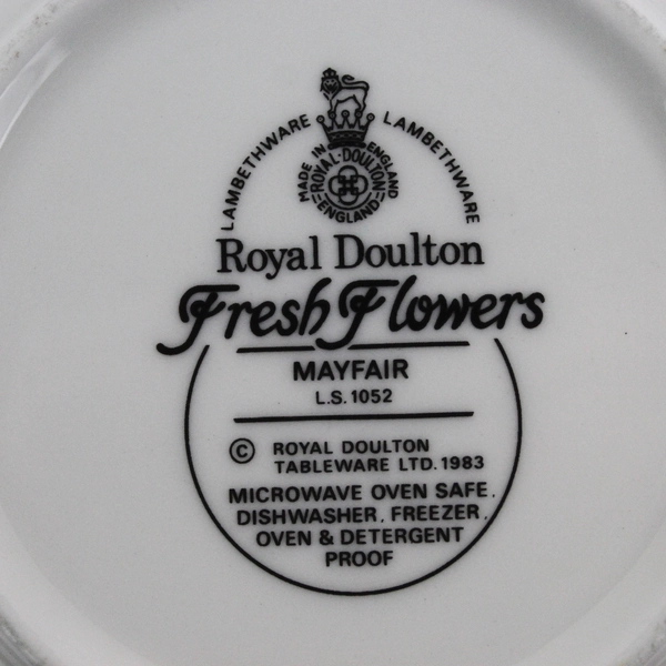 5 Royal Doulton Fresh Flowers Mayfair round Cereal Bowls 6.25 Inch