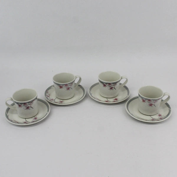 4 Sets of Royal Doulton Lambethware Mayfair Cups and Saucers 