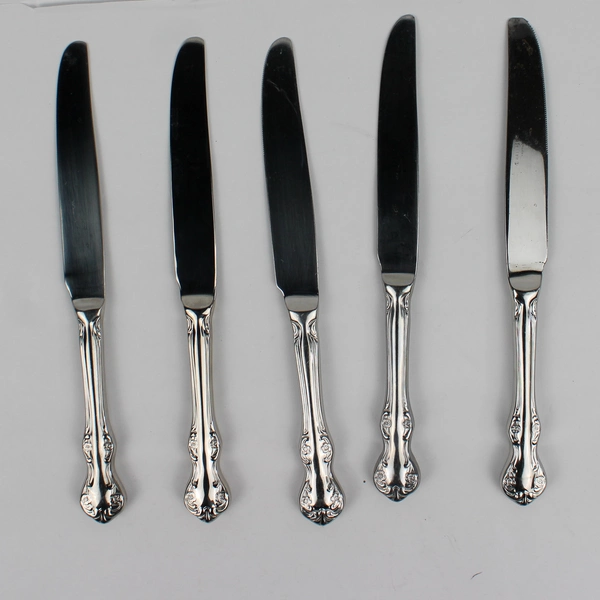 Lot Of 5 Wallace Silver Camden (Stainless) Flatware Dinner Knives 9.75" Long