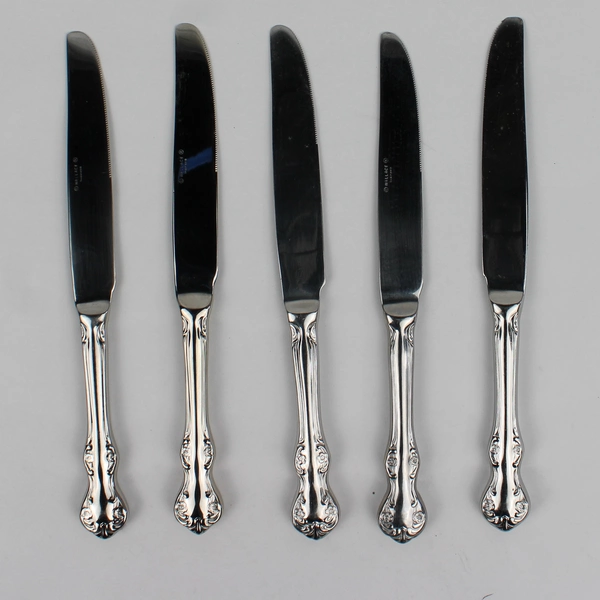Lot Of 5 Wallace Silver Camden (Stainless) Flatware Dinner Knives 9.75" Long