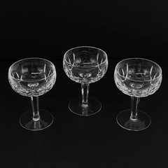 Set of 3 Vintage Waterford Crystal Kildare Champagne Coupe Sherbet Glasses 1970s