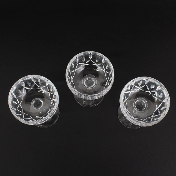Set of 3 Vintage Waterford Crystal Kildare Champagne Coupe Sherbet Glasses 1970s