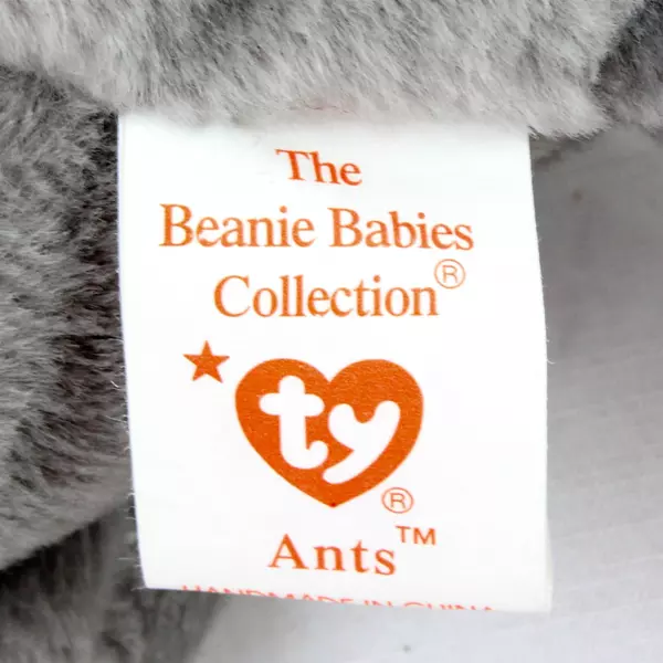 Ty Beanie Baby Ants 1998 Gray Anteater Plush Doll Toy With Tag