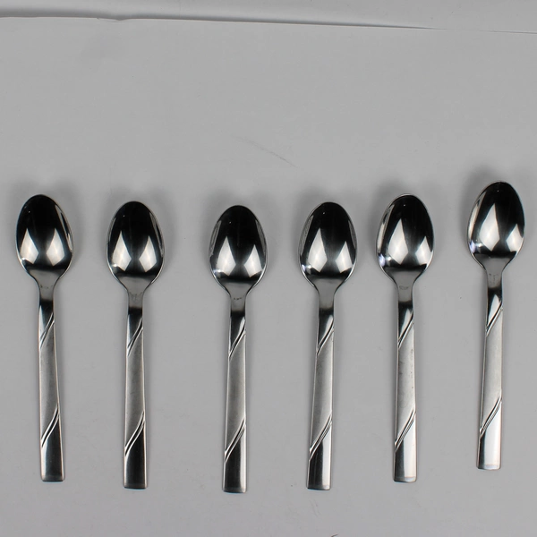 Set of 6 Cambridge Stainless Steel Teaspoons Maren-Tessa Pattern 6.75 Inches