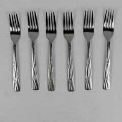 Set of 6 Cambridge Silver Grasmere-Sand Pattern Dinner Forks Stainless Rare
