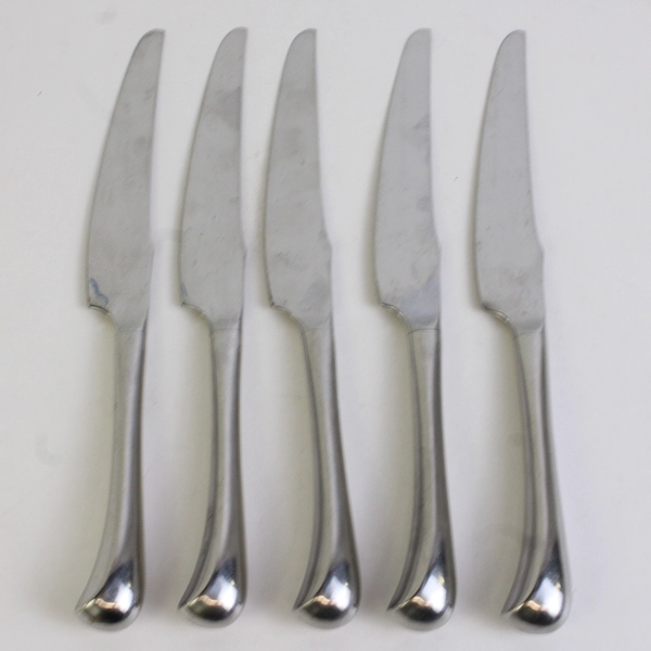 Lot Of 5 Towle Silver Holbrooke (Stainless, Satin) Flatware Dinner Knives 9.5"
