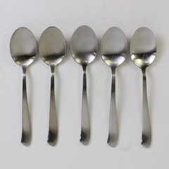 Lot Of 5 Wallace Silver Saybrook (Stainless) Flatware Teaspoons 6" Long