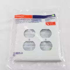 Leviton Preferred 3/8" Larger White Duplex Receptacle 2-Gang Midway Wallplate