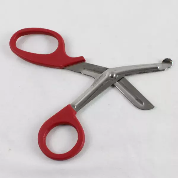 Red Stainless Steel Medical Safety Scissors Sharp Durable EMT First Aid Tool