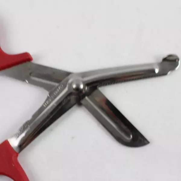 Red Stainless Steel Medical Safety Scissors Sharp Durable EMT First Aid Tool
