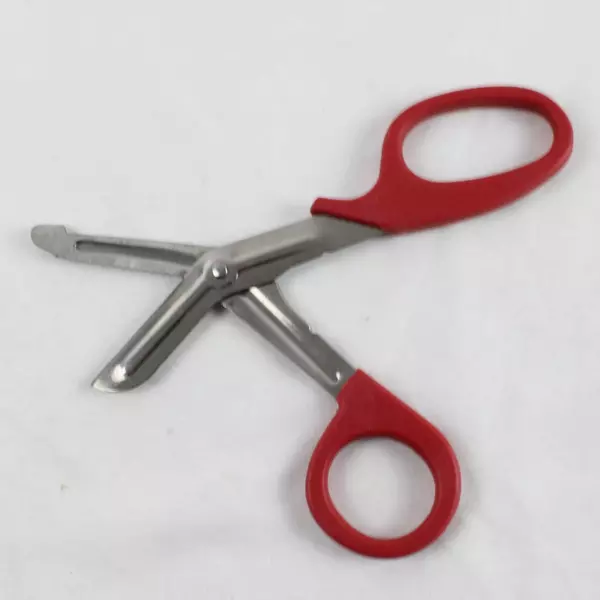 Red Stainless Steel Medical Safety Scissors Sharp Durable EMT First Aid Tool