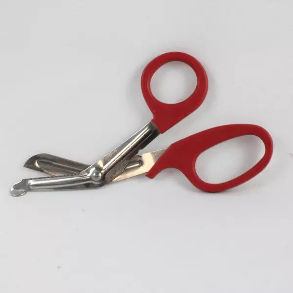 Red Stainless Steel Medical Safety Scissors Sharp Durable EMT First Aid Tool