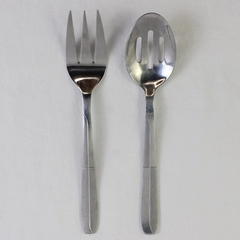 Lot Of 2 Cambridge Silver Asher-Sand (Stainless) Flatware Serving Set