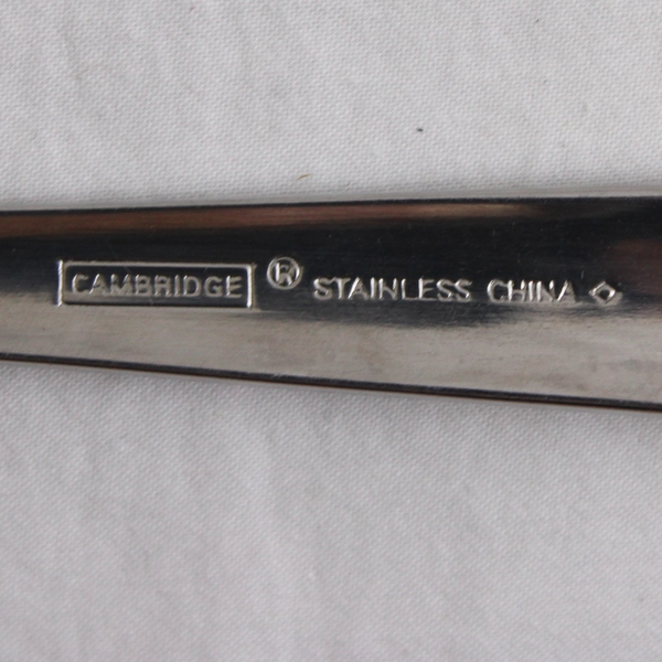 Lot Of 2 Cambridge Silver Asher-Sand (Stainless) Flatware Serving Set