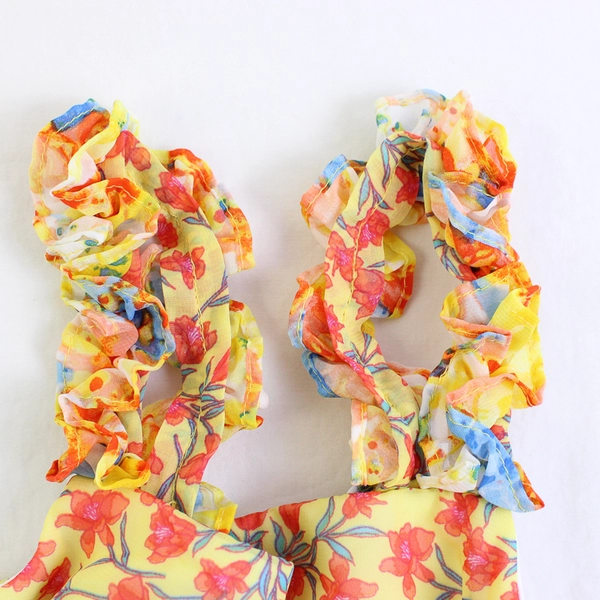 Jona Michelle Multicolor Floral Ruffle Strap Tiered Babydoll Dress Girls' Sz 10