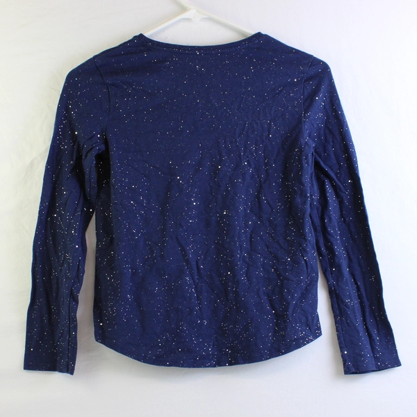 Sonoma Space-Themed Navy Blue Long-Sleeve Graphic T-Shirt Girls' Size M (8)