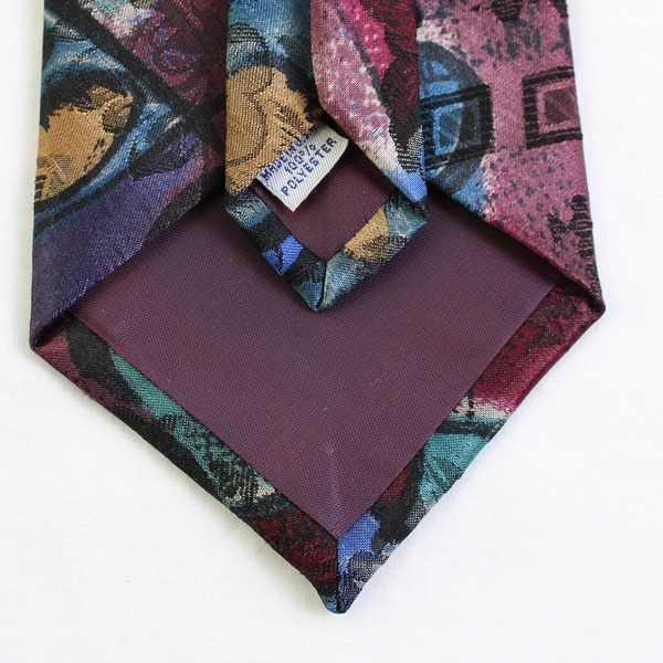 Windridge Mervyns Multicolor Abstract Print Men's Necktie 59" 