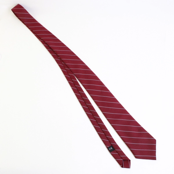 Lot of 2 John Blair Striped Men's Neckties Red and Brown 58" and 59"