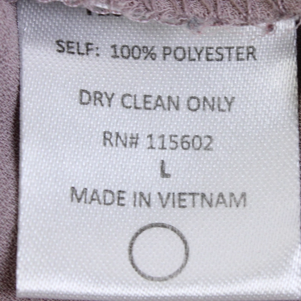 Lush Mauve Roll-Tab Sleeve V-Neck Blouse Women's Size Large