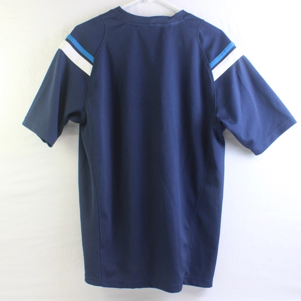 Nike Swoosh Navy Blue Short-Sleeve Thick Mesh Athletic T-Shirt Men's Medium