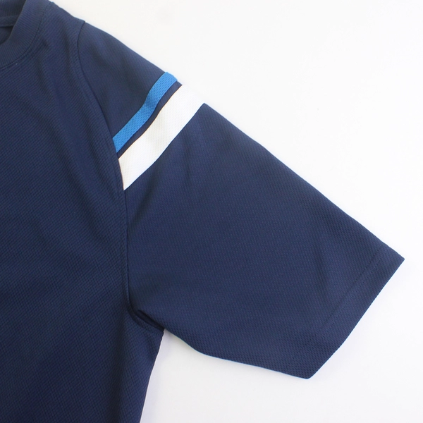 Nike Swoosh Navy Blue Short-Sleeve Thick Mesh Athletic T-Shirt Men's Medium