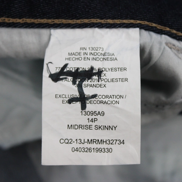 Riders by Lee Dark Wash Midrise Skinny Jeans Women's Size 14P