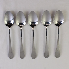 Lot Of 5 International Silver Ridgefield (Stainless) Flatware Soup Spoons 8.25"