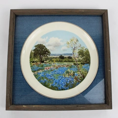 Dashby Kilns Texas Bluebonnets by Porfirio Salinas Framed Plate